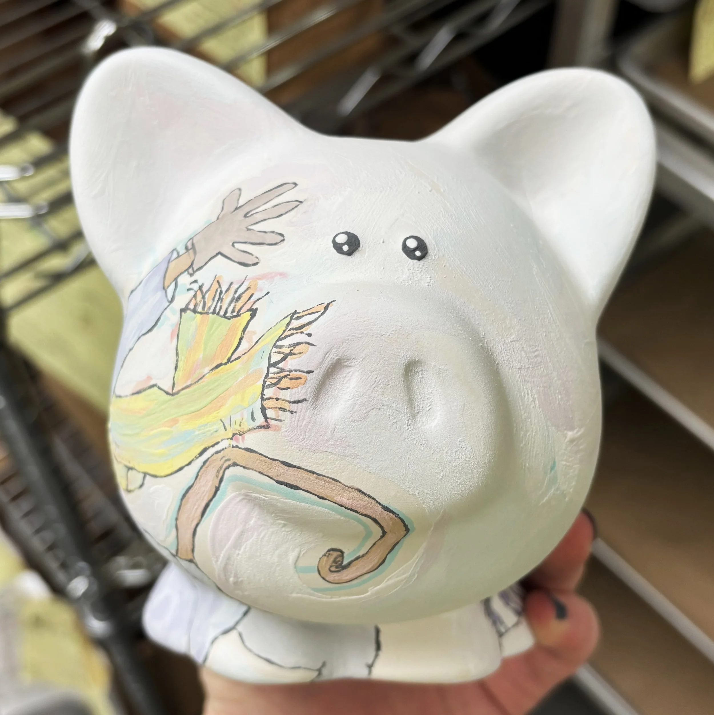 Picture-book bank, 3 of 3. Another fun project inspired by a very sweet story, before being fired!