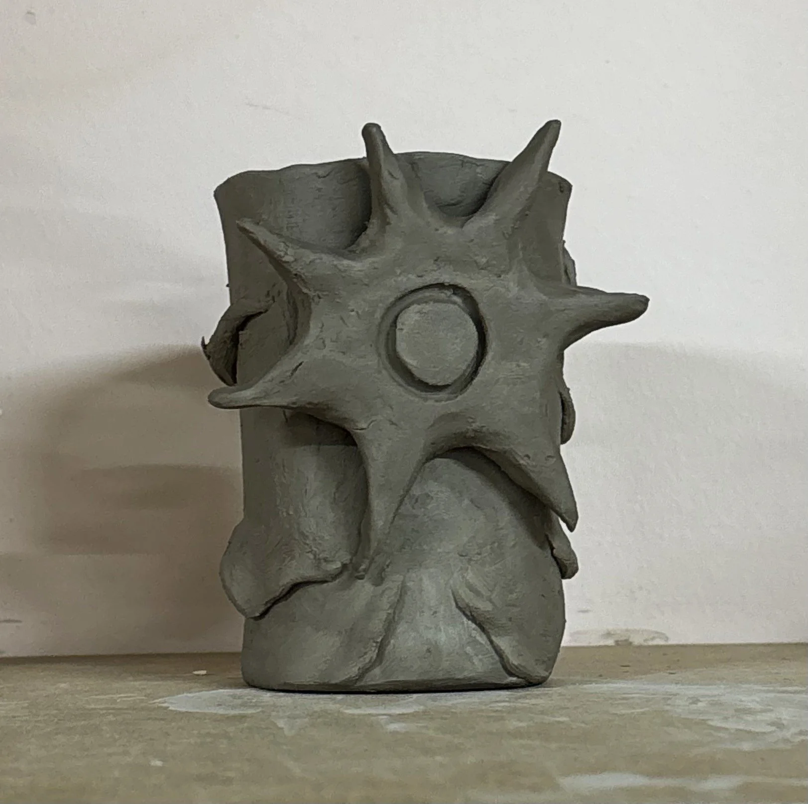 "Sunrise" - This is a sort of prototype of a design that I hope will work (fingers crossed that it can spin after firing!). 