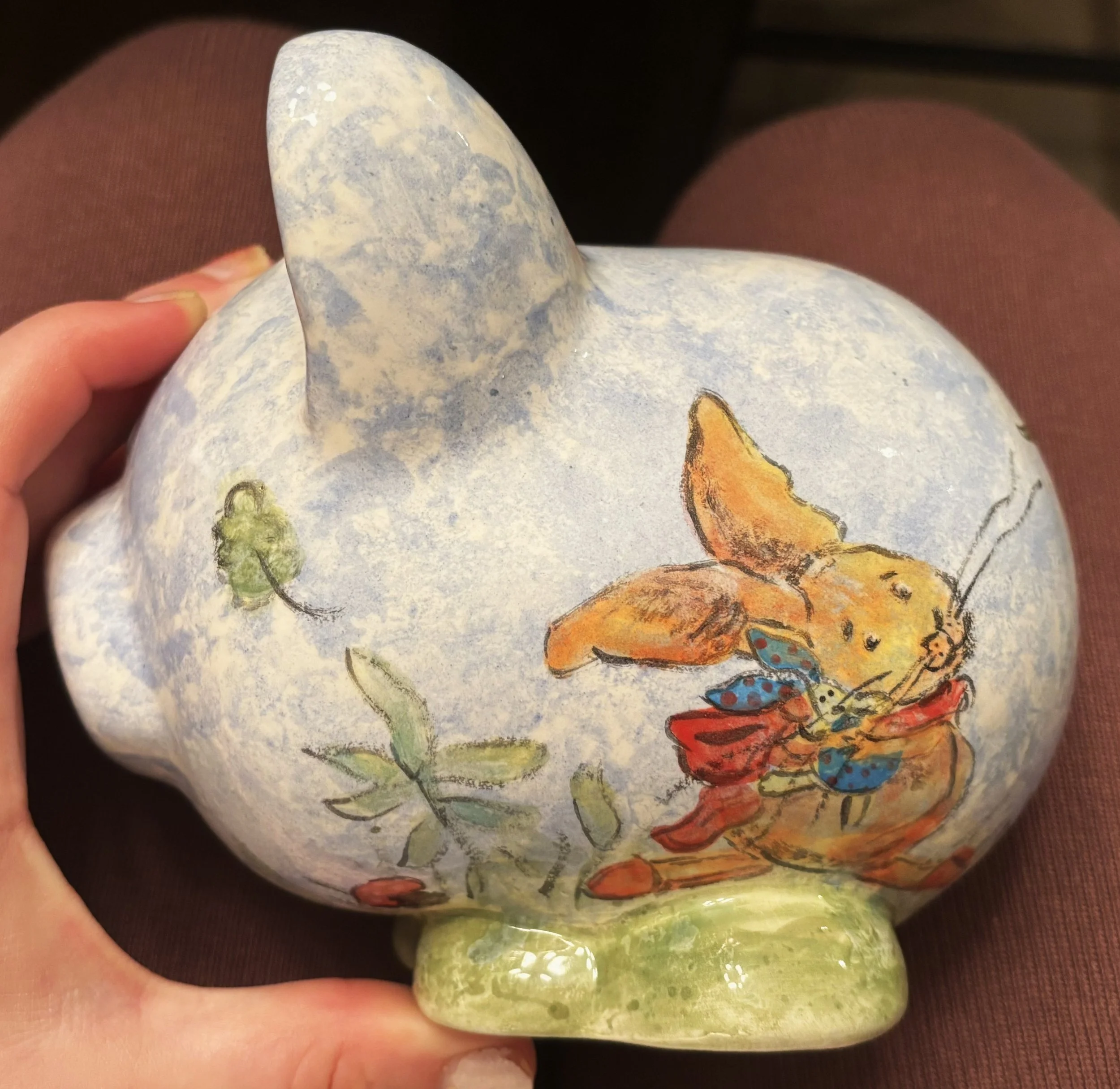 Picture-book Bank, 2 of 3. Inspired by one of my favorite picture books, and characters, Davy. 