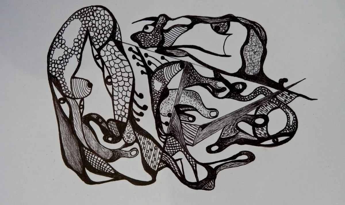 "Meditation" 
Pen on Paper, 5"X7"
Yogyakarta, February 2012