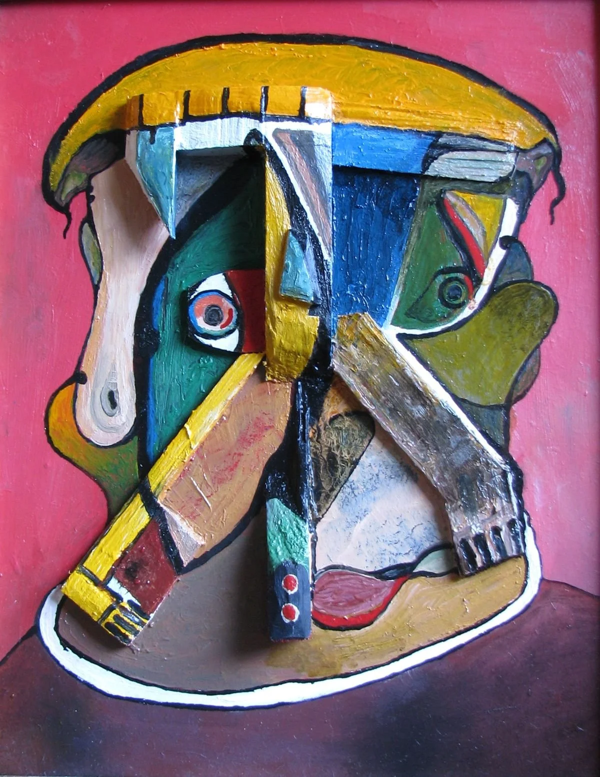"Portrait of a Colonized Subject, I" 
Oil on Wood and Plywood
New York, 2011