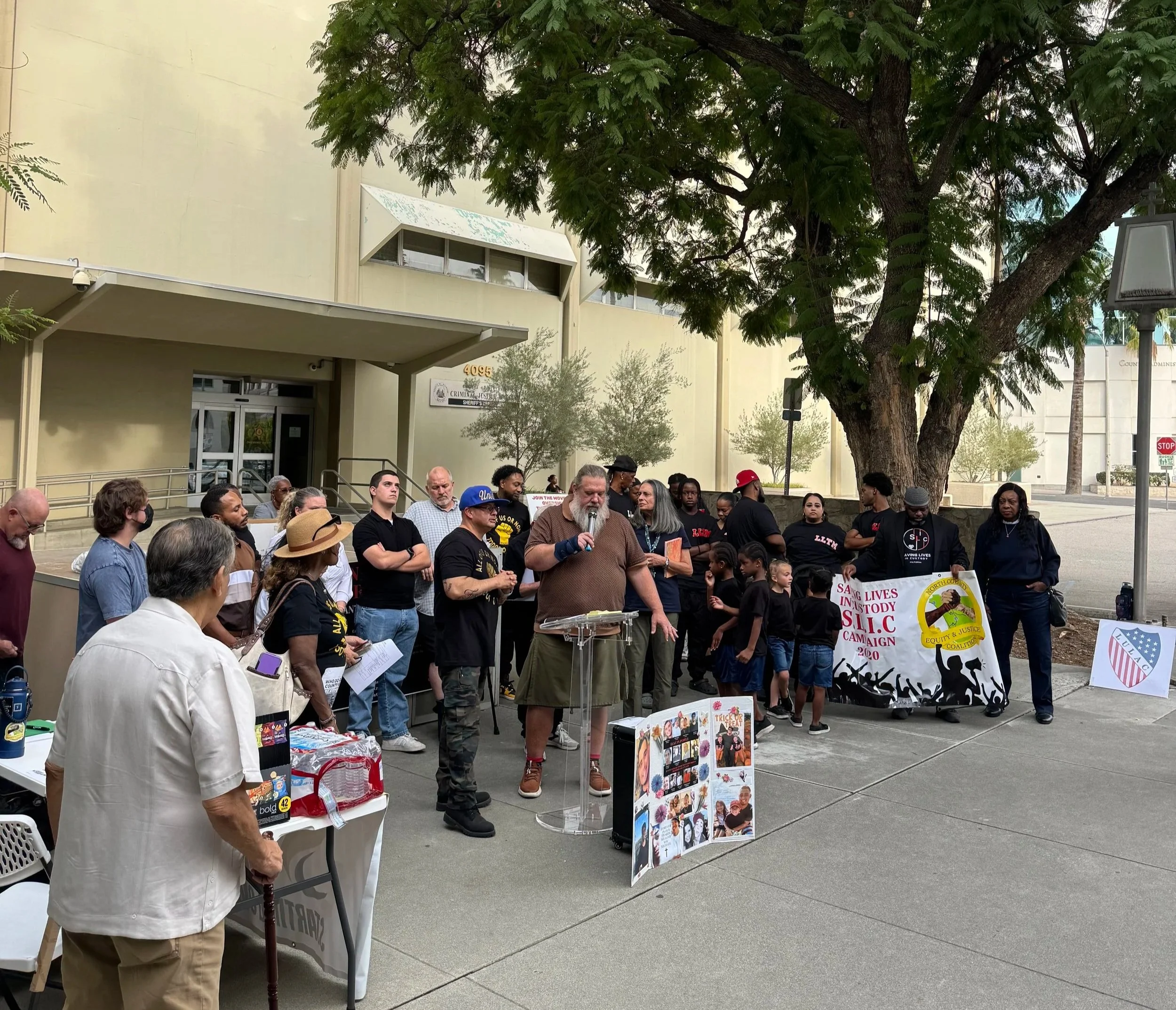 Nathan Kempe, Operations Director, Starting Over Strong, speaks at the press conference following the filing of the Notice of Intent with the Riverside County Registrar of Voters.
