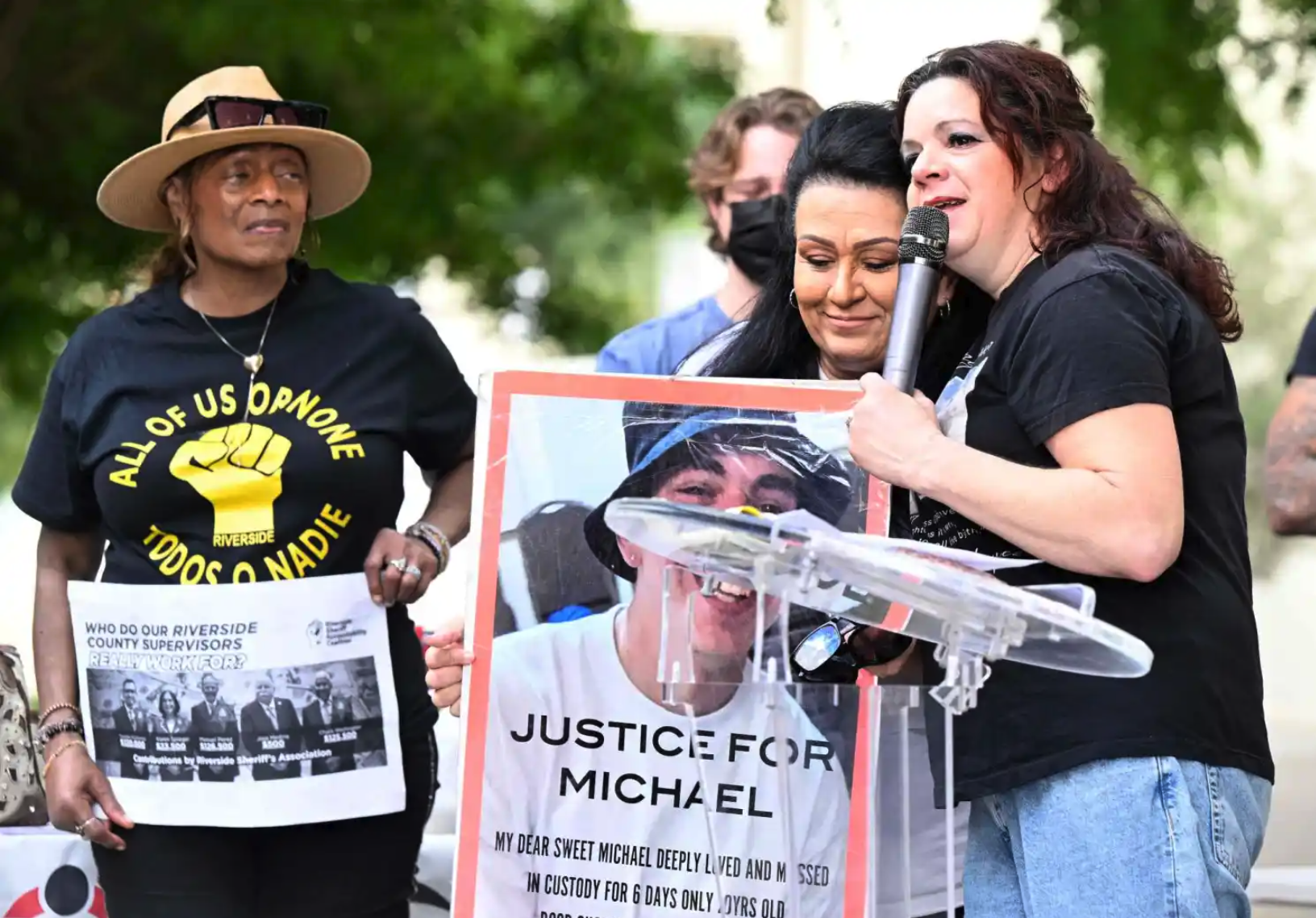 Press conference announcing Notice of Intent Filed with the Riverside County Registrar of Voters. Kathy Nigro, mother of Michael Vargas (d 2022) is speaking.