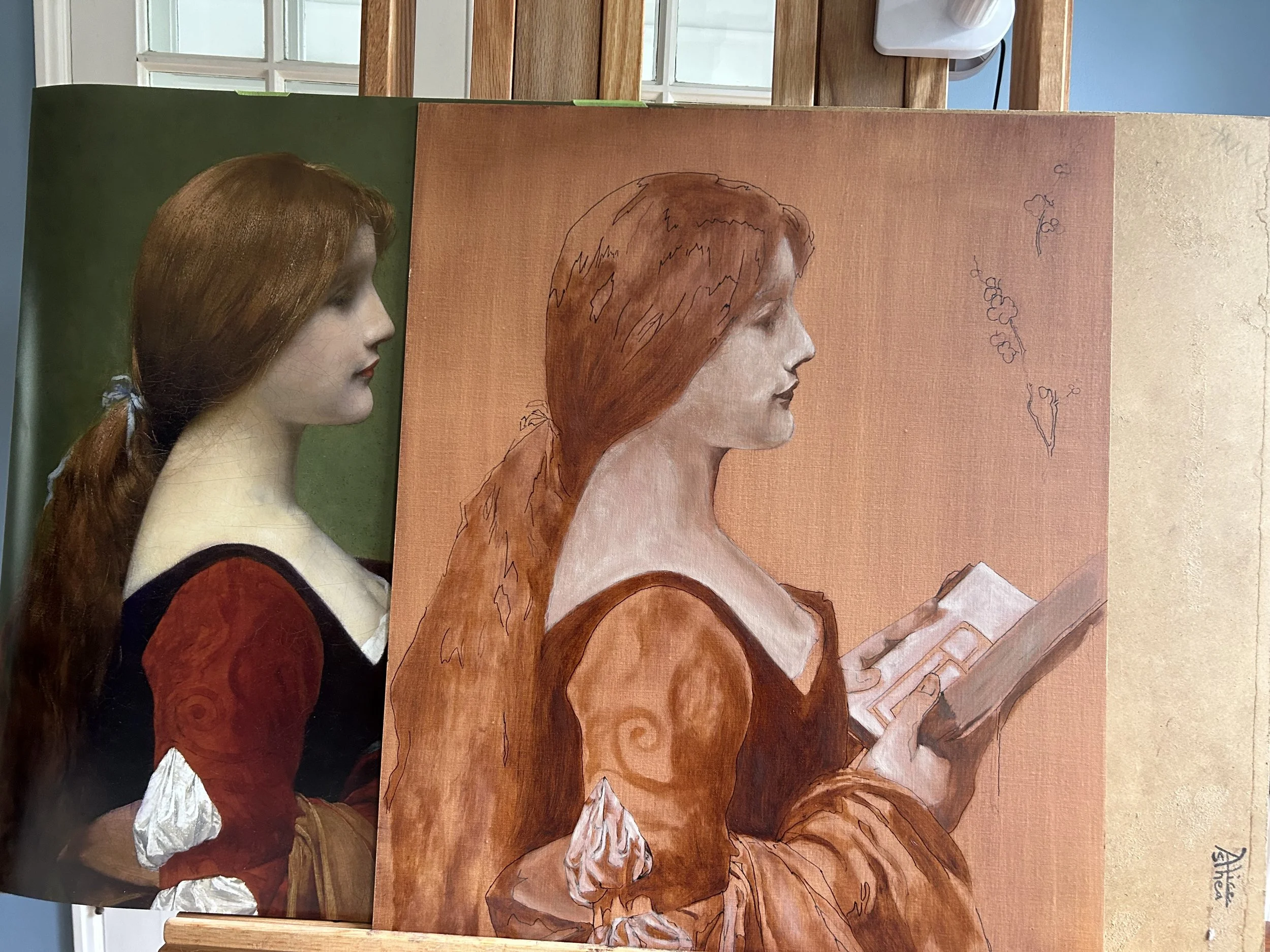 Jeanne La Rousse, underpainting stage one