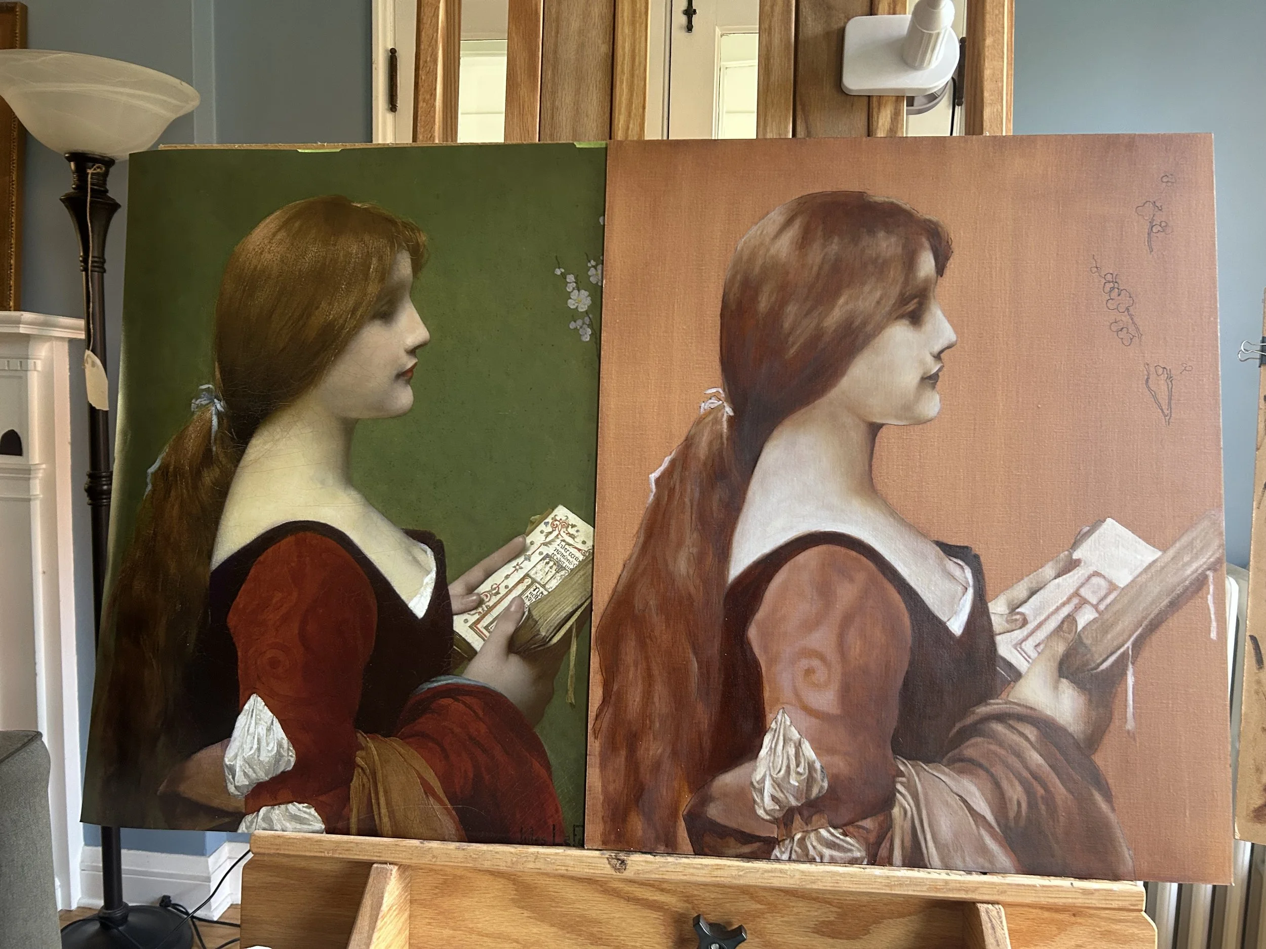 Jeanne La Rousse, underpainting stage two