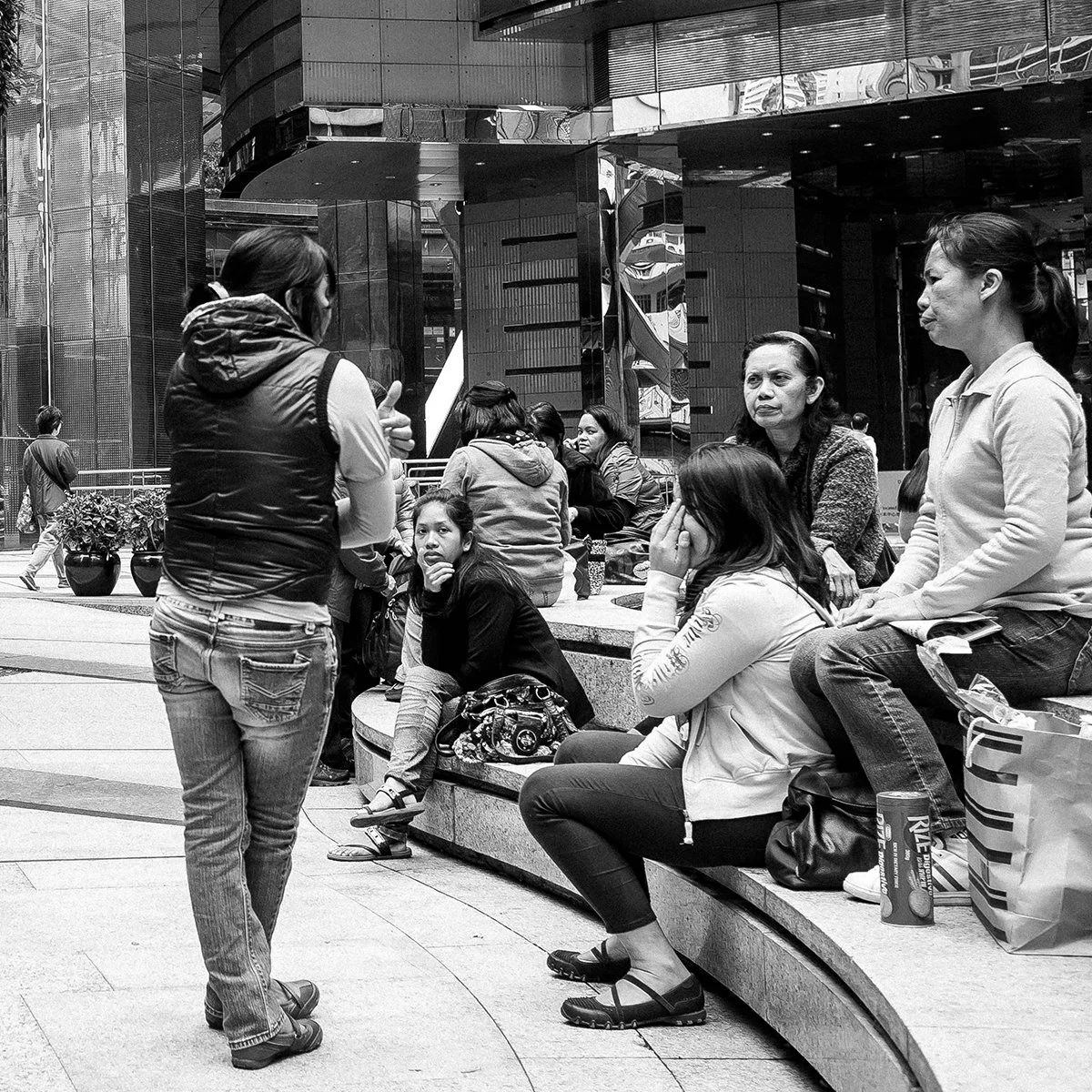 Maids in Hong Kong. Central