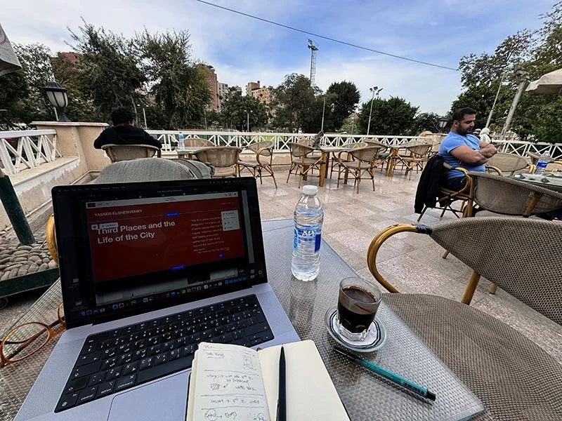 Working on the Terrace