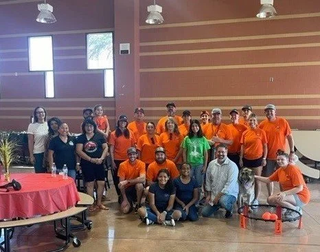 TEPCON Cares volunteers at annual event setup to give backpacks, school supplies and more to the local community families.