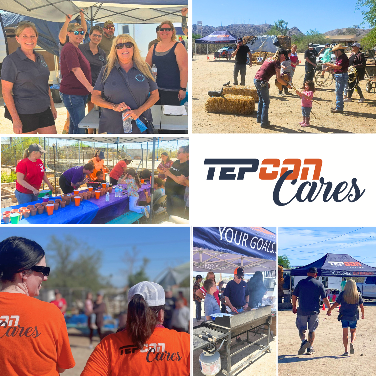 TEPCON Cares partnership event with EmpoweRanch volunteers and community