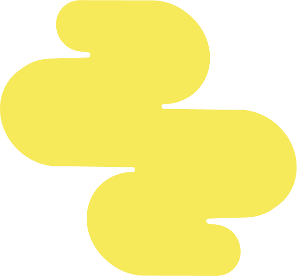 Yellow abstract shape on black background.