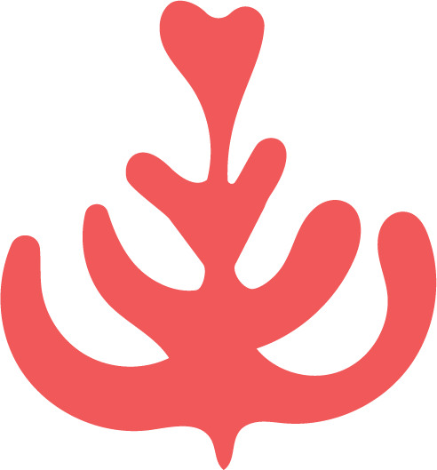 Red abstract latte art heart silhouette on a transparent background.