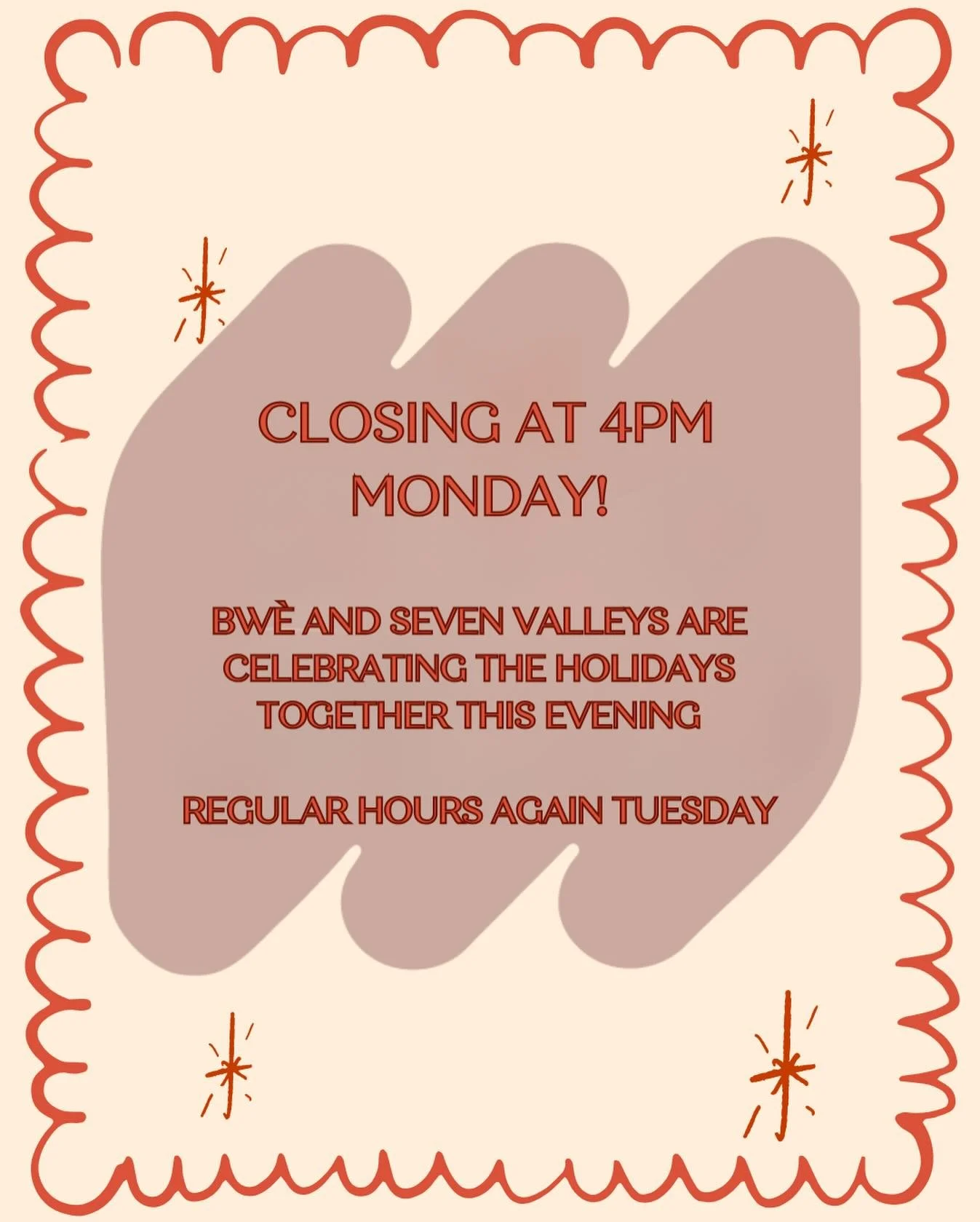 We&rsquo;re having our annual Holiday Party this evening so the Newport and Washington st shops will be closing an hour earlier than usual so that everyone is able to join! Look forward to seeing you again tomorrow ☀️
