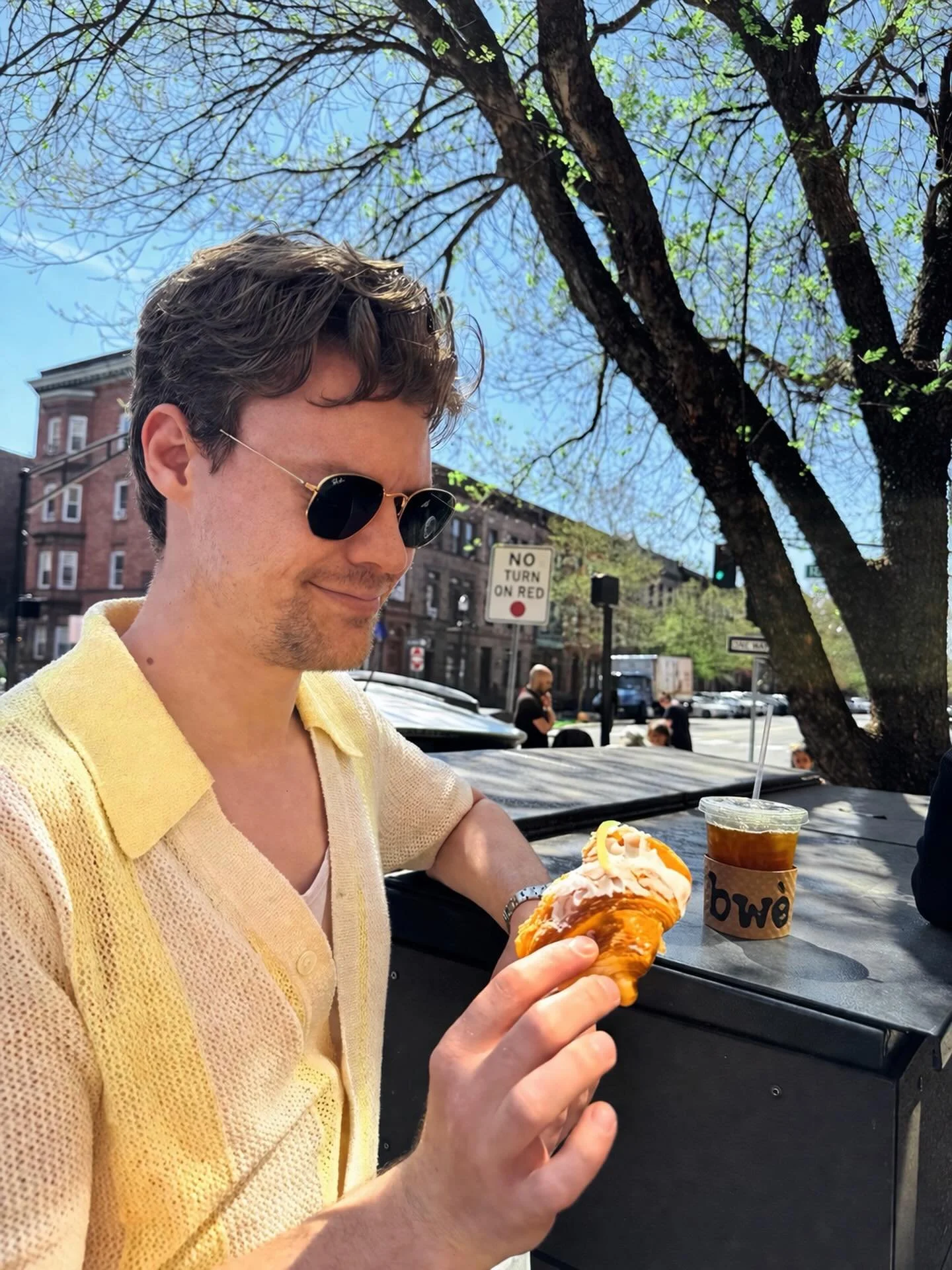 Summer&rsquo;s come early so we&rsquo;re enjoying our cold brew and lemon custard croissant outside where the sun is shining. Feels like blueberry and lavender cold brew latte season might be fast approaching 👀😜