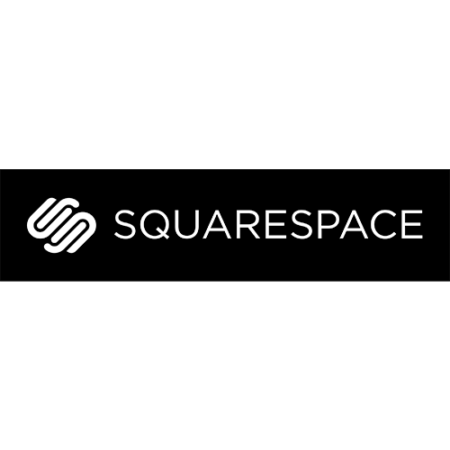 Squarespace logo on a black background.