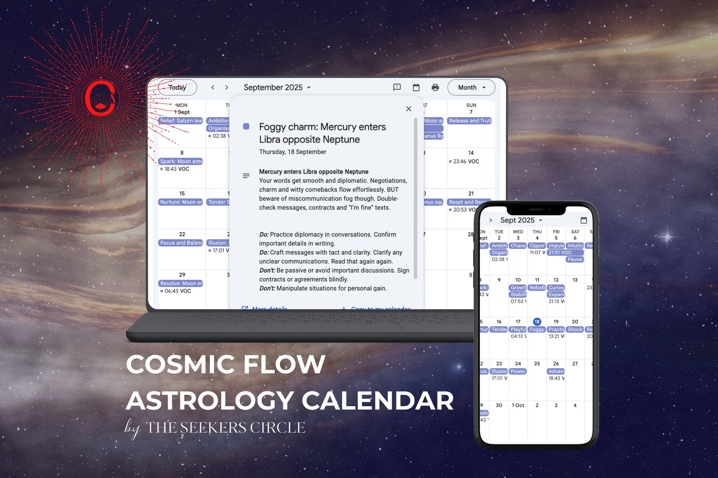 Astrology Digital Calendar 2026 | The Seekers Circle