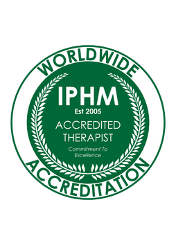 IPHM Accredited therapist badge