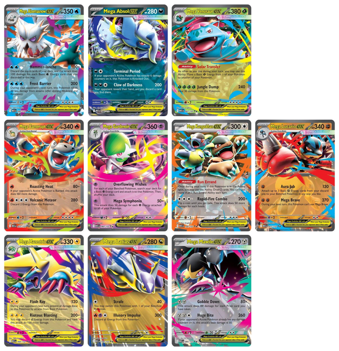 Mega ex - Set of 10