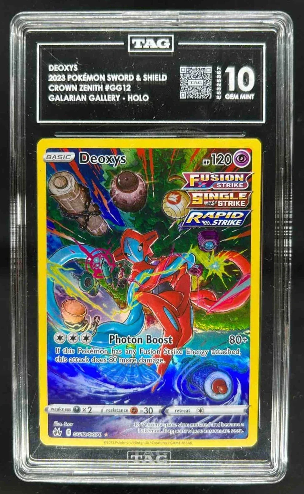 Deoxys GG12/GG70 - TAG Gem Mint 10