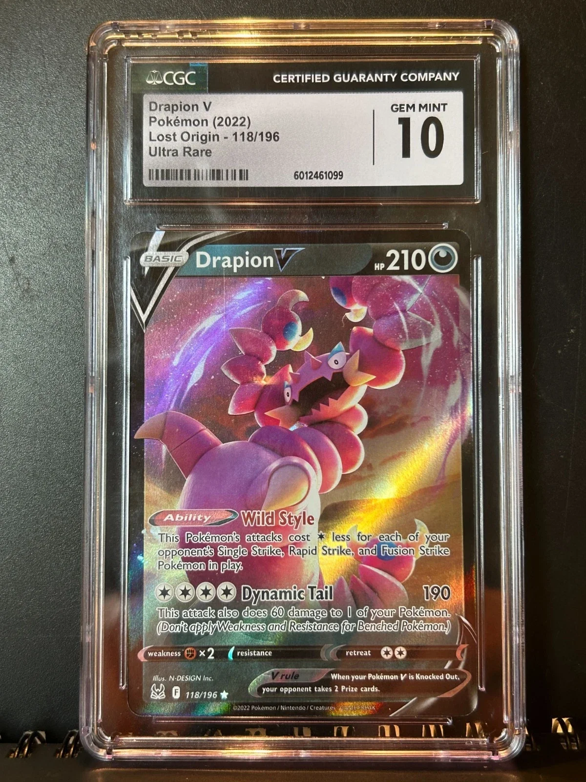 Drapion V 118/196 - CGC Gem Mint 10