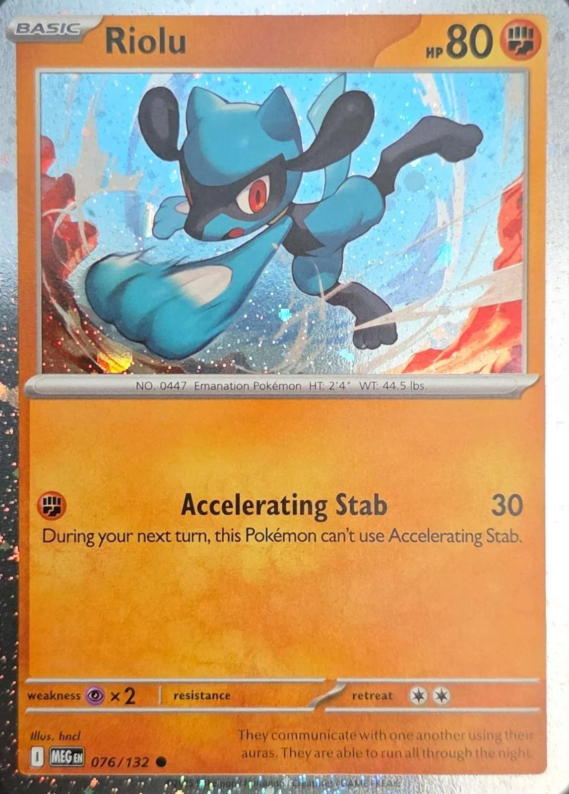 Riolu 076/132 (Cosmos Holo)