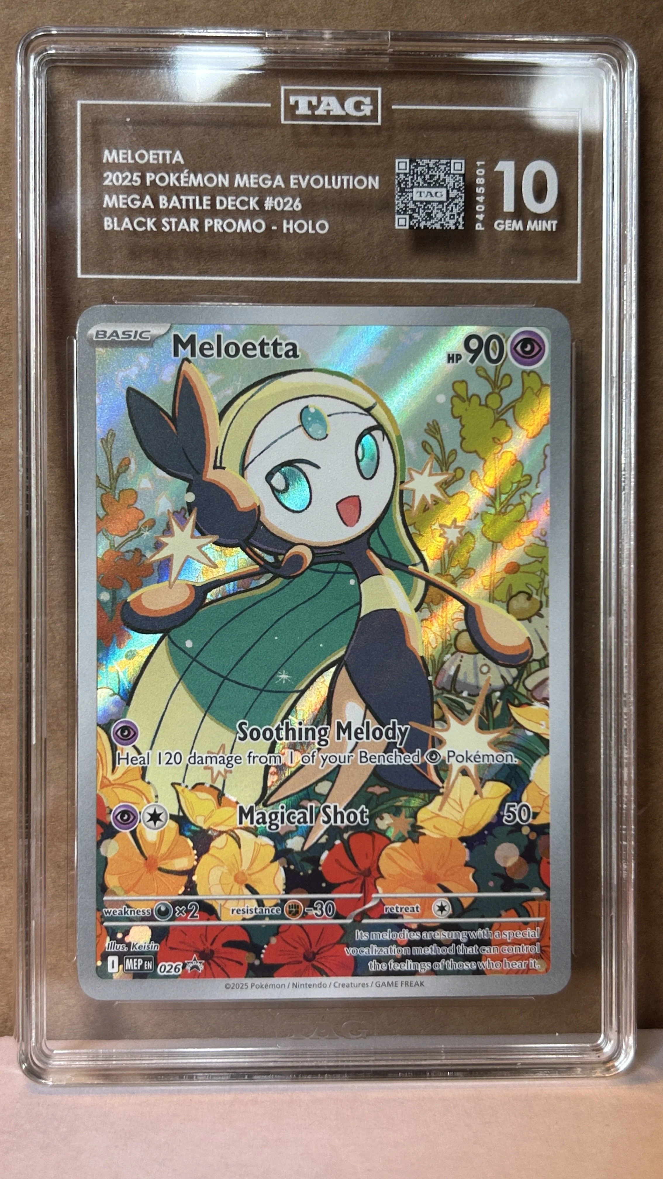 Meloetta 026 - Black Star Promo - Gem Mint TAG 10