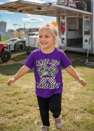 Girls Race Kid Race Life Shirt | Toddler Racing Tee | Infant Race Day Outfit | Motorsports Kids Shirt | Racing Family Apparel