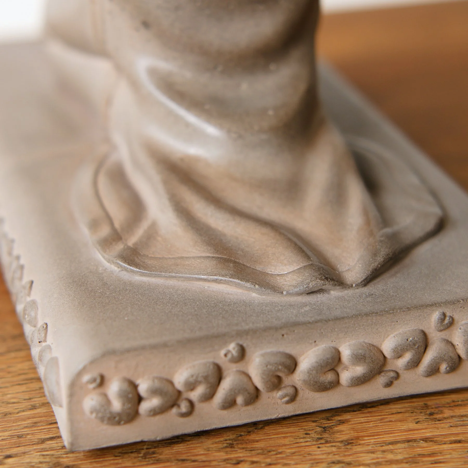 The Covenant - closeup view of Concrete sculpture by Sculptor and Visual Artist Jamie Howlett