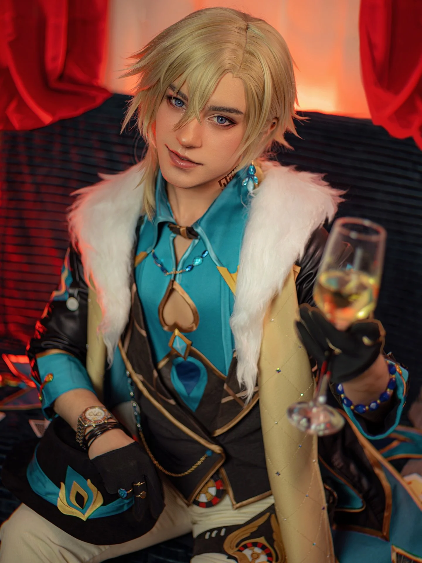 another cosplay that I made last year as commission for a game release! Aventurine from Honkai Star Rail ✨it was an absolute speed rush of a cosplay (who weeks, everything hand made 💦) but loved the result 🙂&zwj;↕️ I haven't taken it to a con yet t