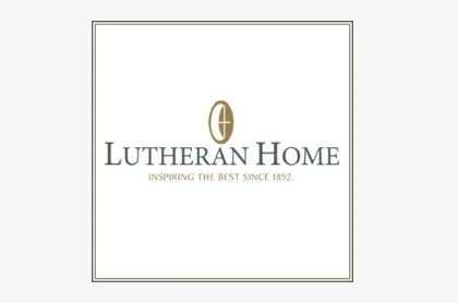 Lutheran Home logo with an oval emblem and the text 'Lutheran Home' and 'Inspiring the Best Since 1892'.