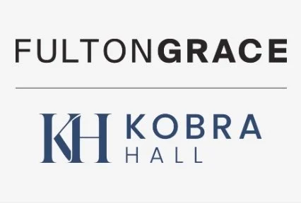 Fulton Grace logo and Kobra Hall logo with text.