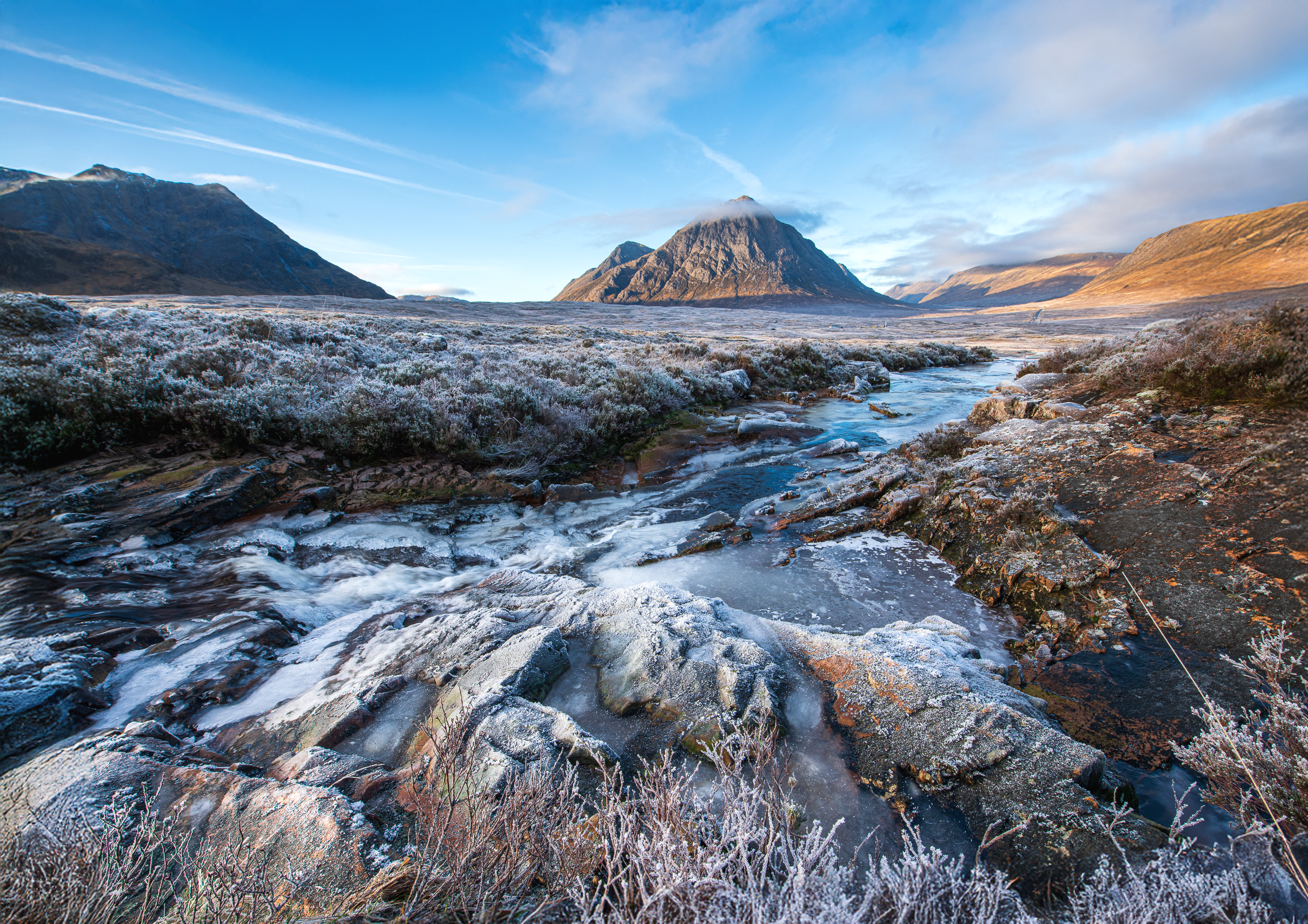 Glencoe - Icy River Etive looking towards Buachaille Etive Mòr