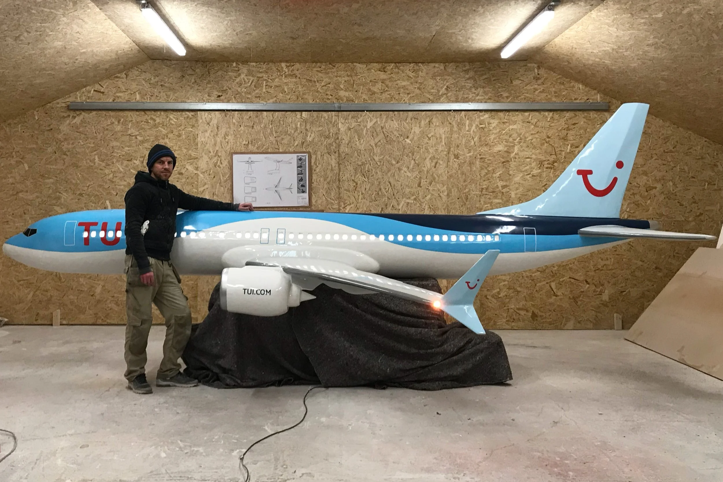 TUI Scaled Plane - Airport Sculpture