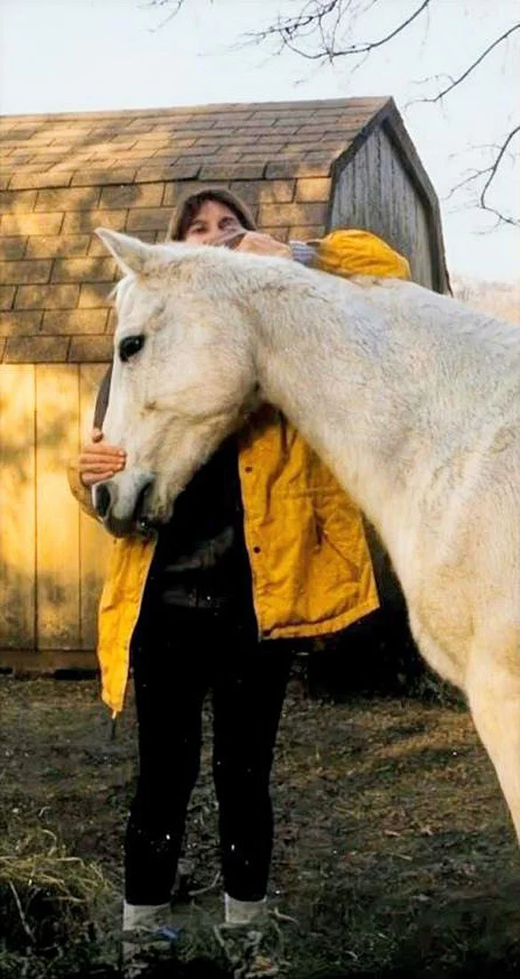 Linda with Czammy, her first horse
