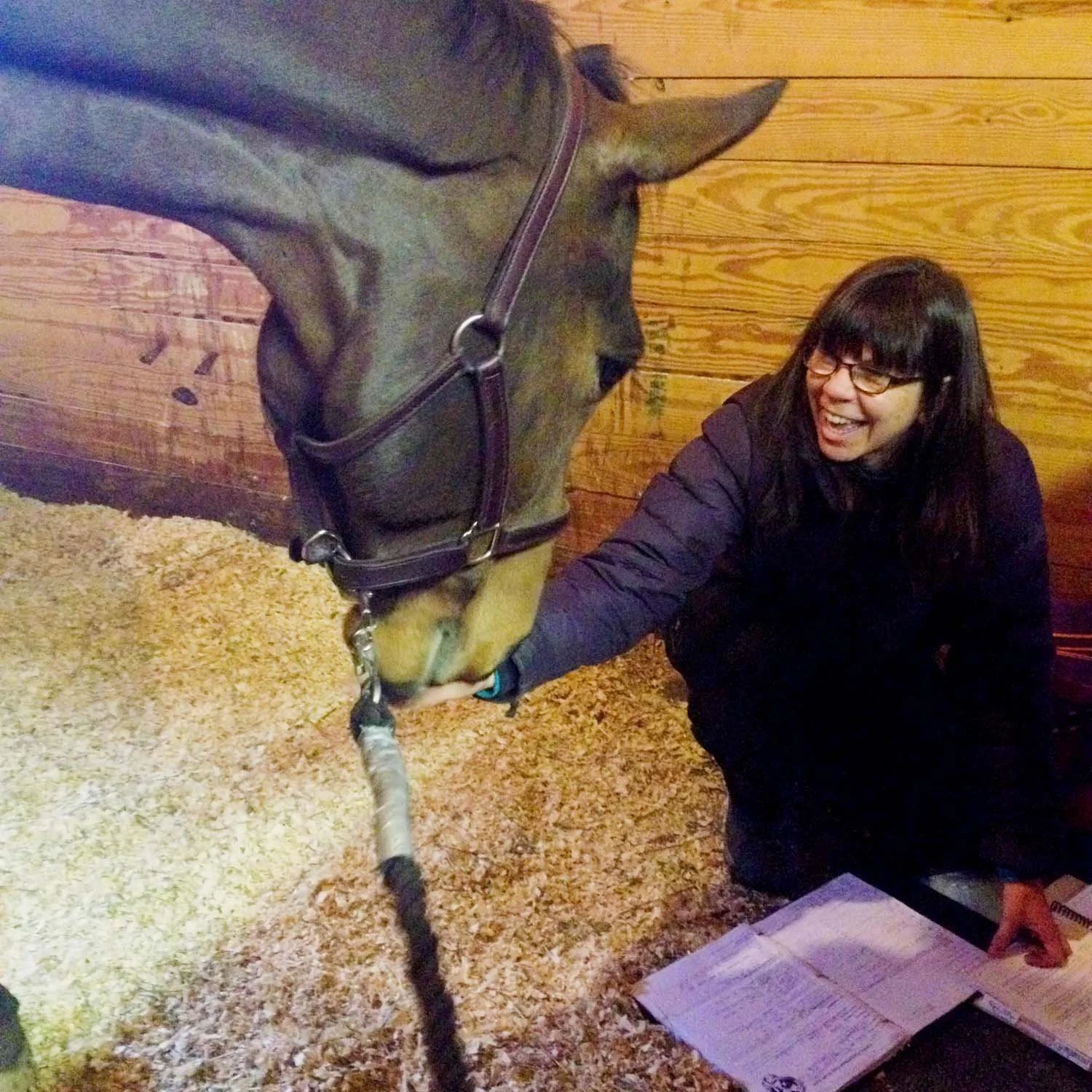 Linda with horse client in 2014