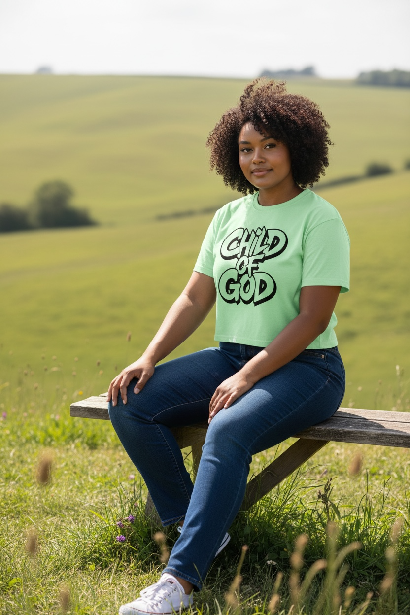 Woman's Child of God Crop Tee