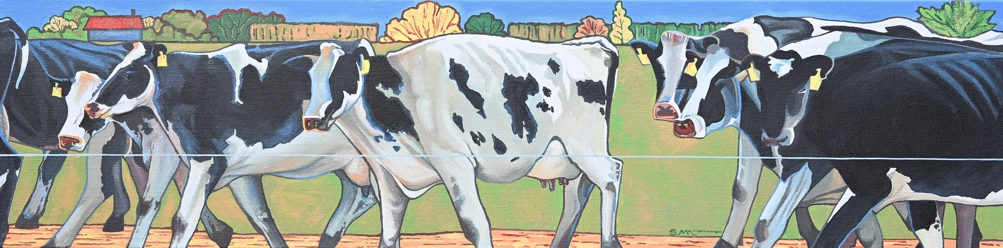 'Moo- ving On'
Acrylic
800mm x 200mm