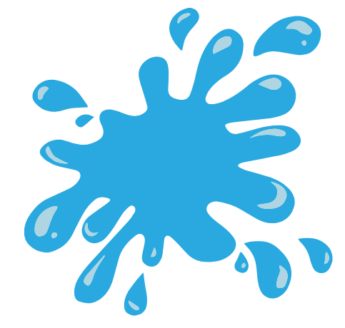 Blue paint splatter on black background.