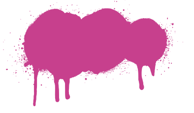 Pink graffiti heart with dripping paint.