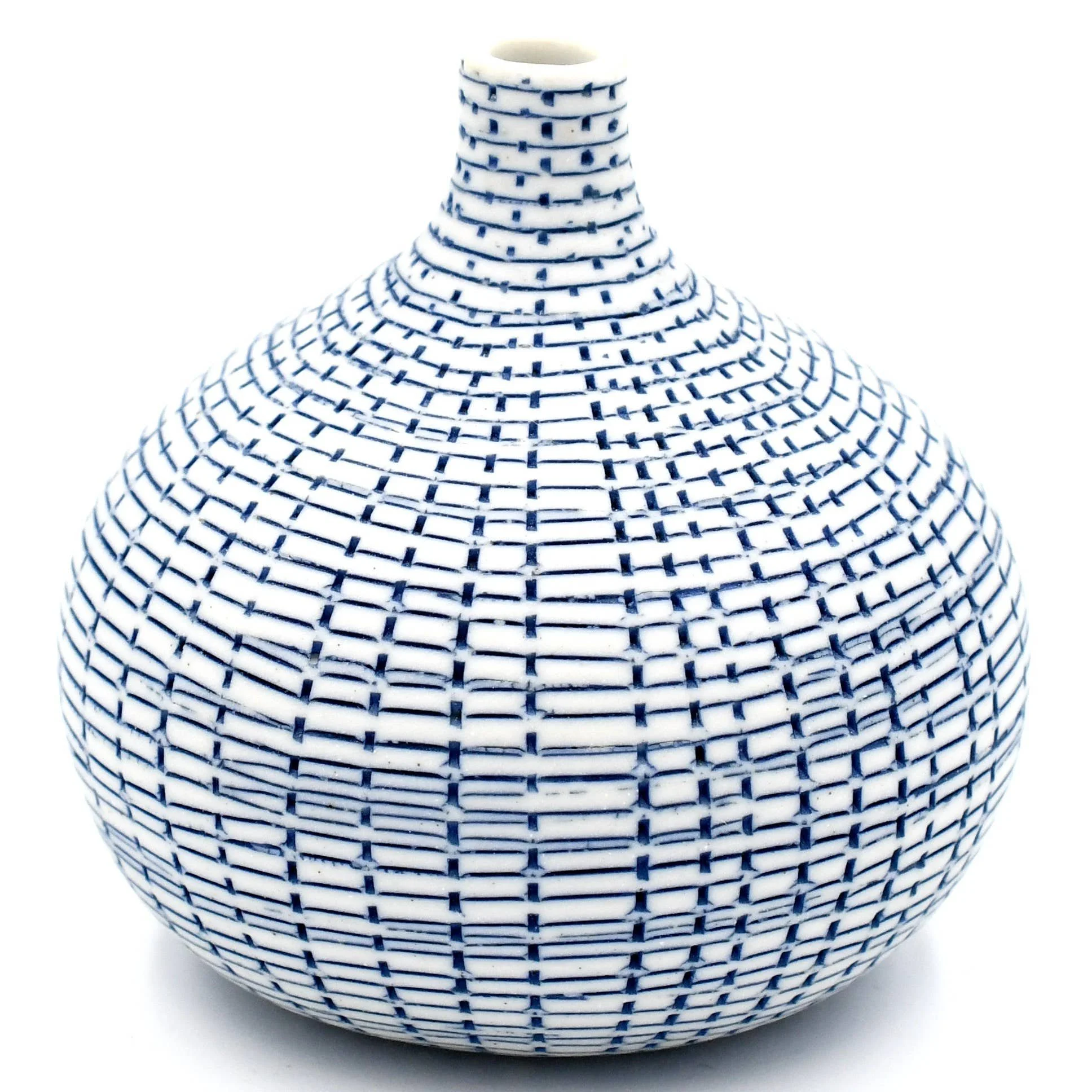 Coastal Reef Textured Porcelain Bud Vase