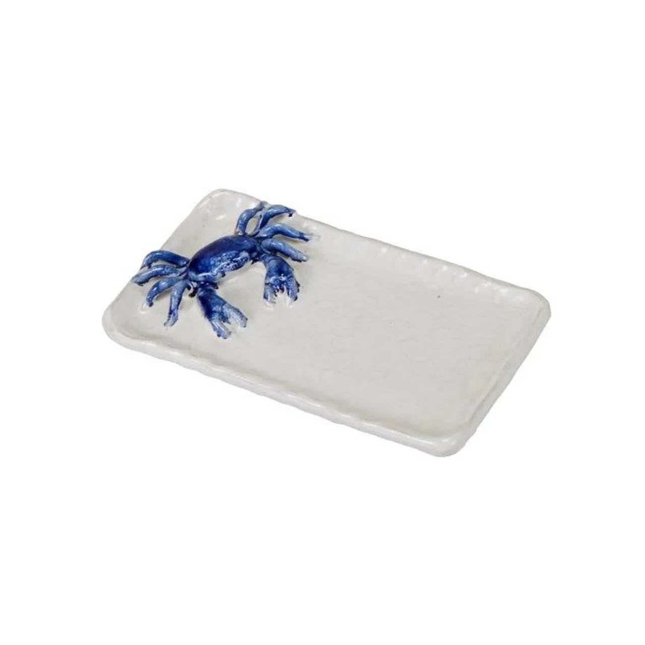 Royal Blue Crab Coastal Ceramic Plate