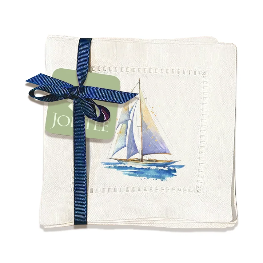 Hemstitch Napkins - Sailboat (Set of 6)