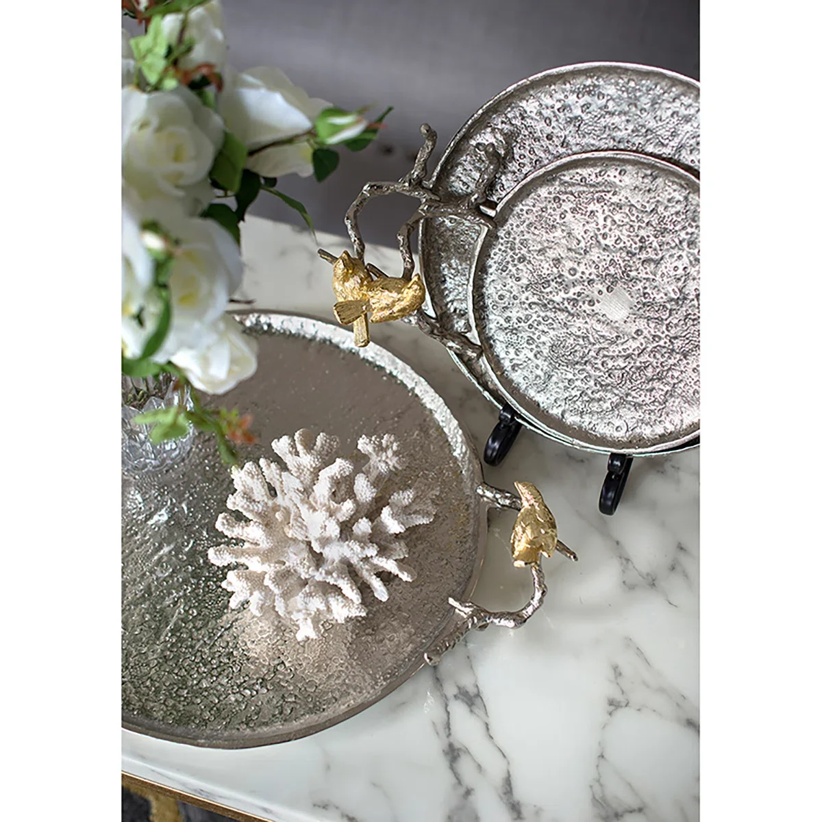 14”+Decorative+Silver+Aluminum+Tray+with+Gold+Bird+Handles,+Nature-Inspired+Accent+Tray+for+Serving,+Organization,+or+Centerpiece+-918944460 (1).webp