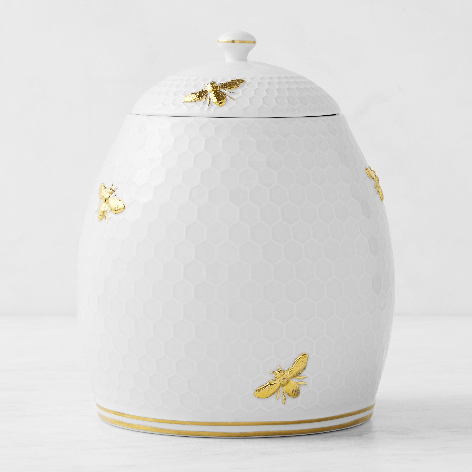 Honeycomb Porcelain Cookie Jar