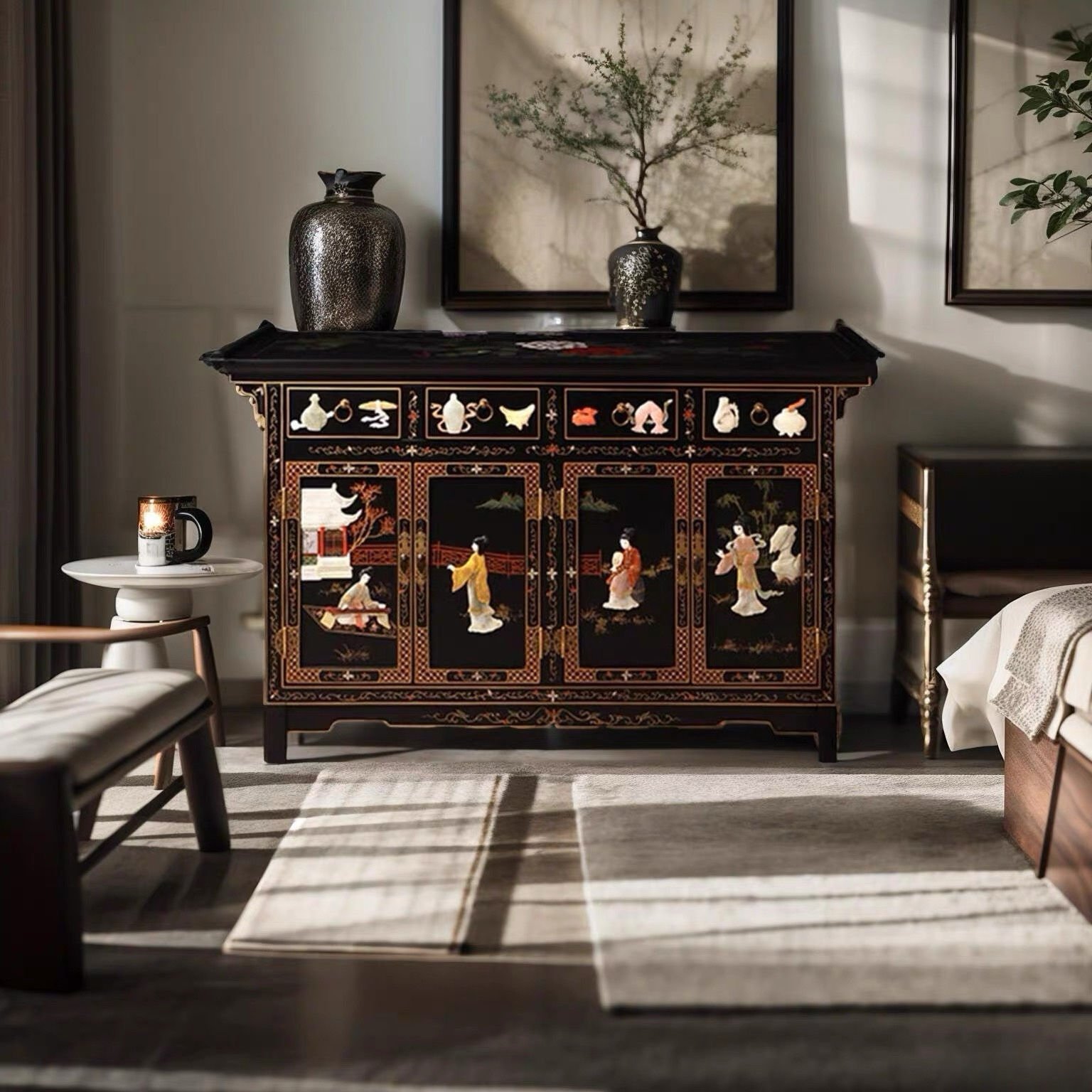 Imperial Yangzhou Lacquer Wine Cabinet