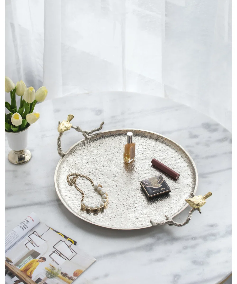 14”+Decorative+Silver+Aluminum+Tray+with+Gold+Bird+Handles,+Nature-Inspired+Accent+Tray+for+Serving,+Organization,+or+Centerpiece+-918944460 (2).webp