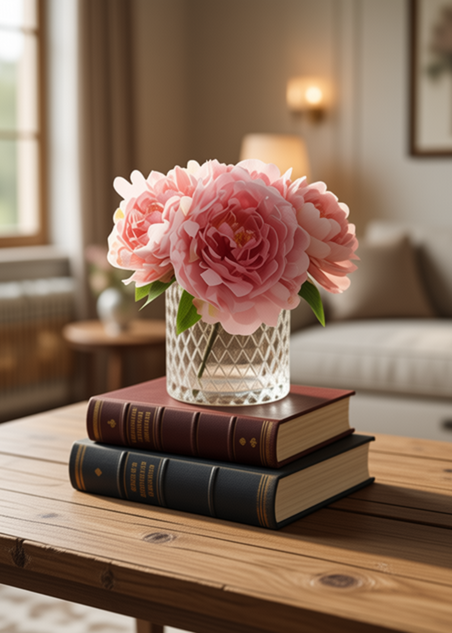 Peonies on books.png