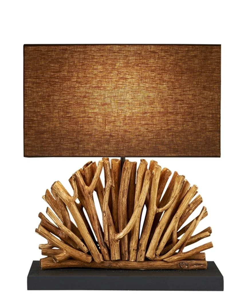 Eucalyptus Fan Sculptural Table Lamp