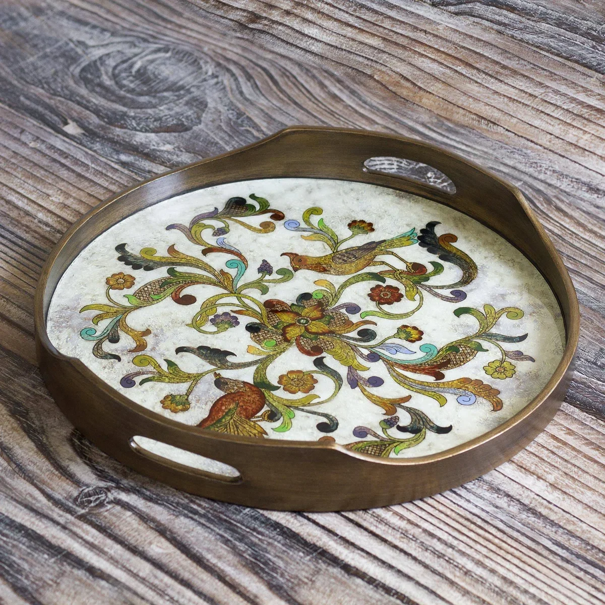 Bellagio Renaissance Bird Inlay Tray