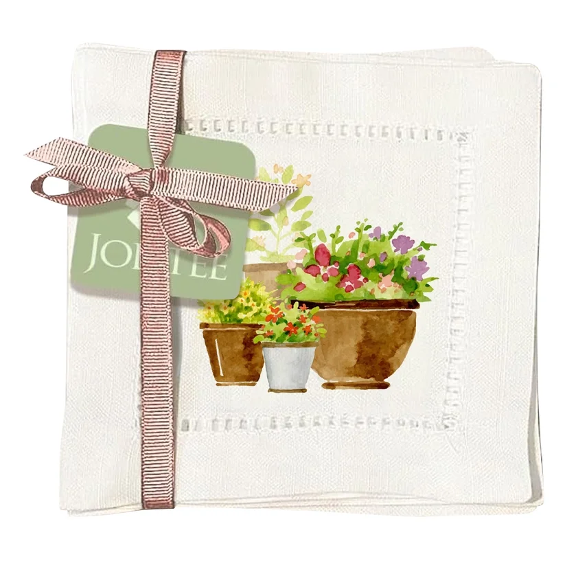 Hemstitch Napkins - Garden (Set of 6)
