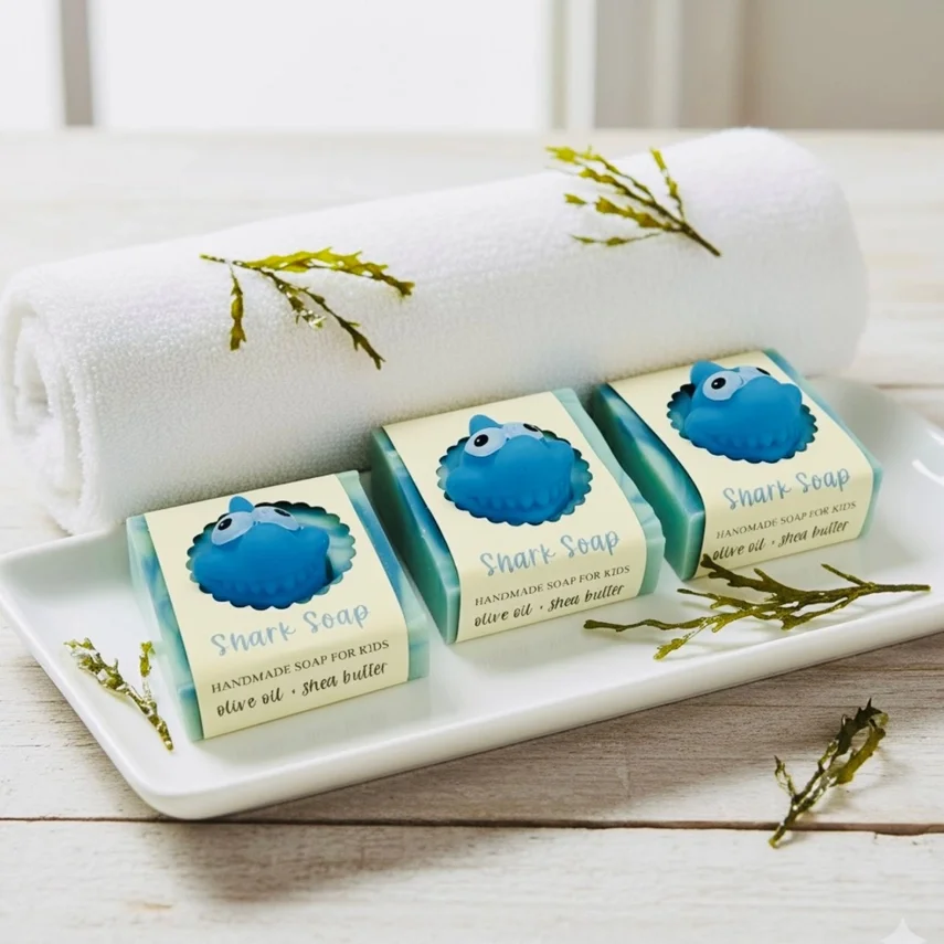 Shark Handmade Soap Bar for Kids – Vegan Cold Process Soap
